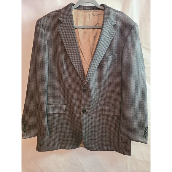Austin Reed Men's (43R) Blue, Black, Olive Wool Sports Coat Jacket, Made in USA - Picture 1 of 16